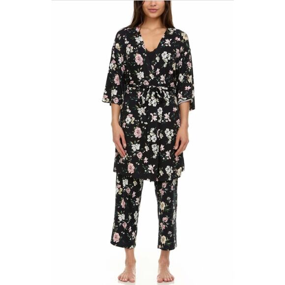 Soft Flora by Flora Nikrooz Women's Madison Travel Set - Black Size M - Picture 1 of 3